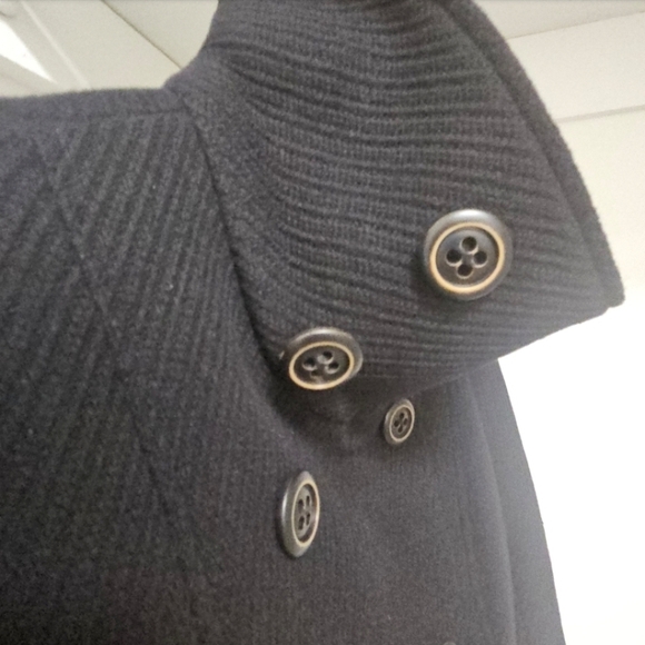 MACKAGE WOOL BLEND HIGH NECK BELTED BUTTON UP COAT - Picture 8 of 14